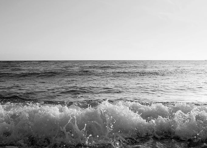 Black White Ocean Waves 1