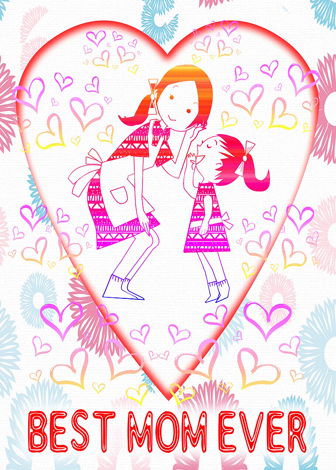 Best Mom Ever Cute Art