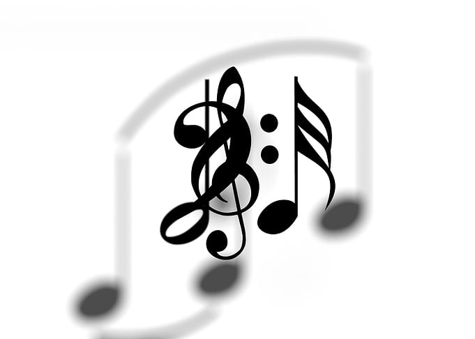 Music notes appear blur lo