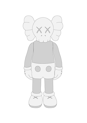 Kaws Light Grey Figure