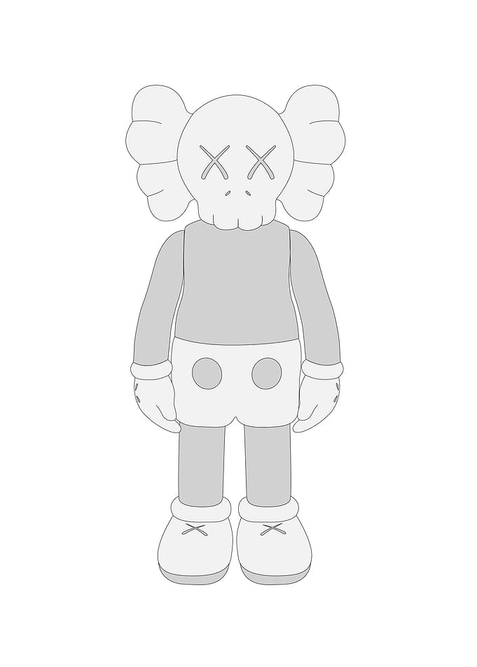 Kaws Light Grey Figure