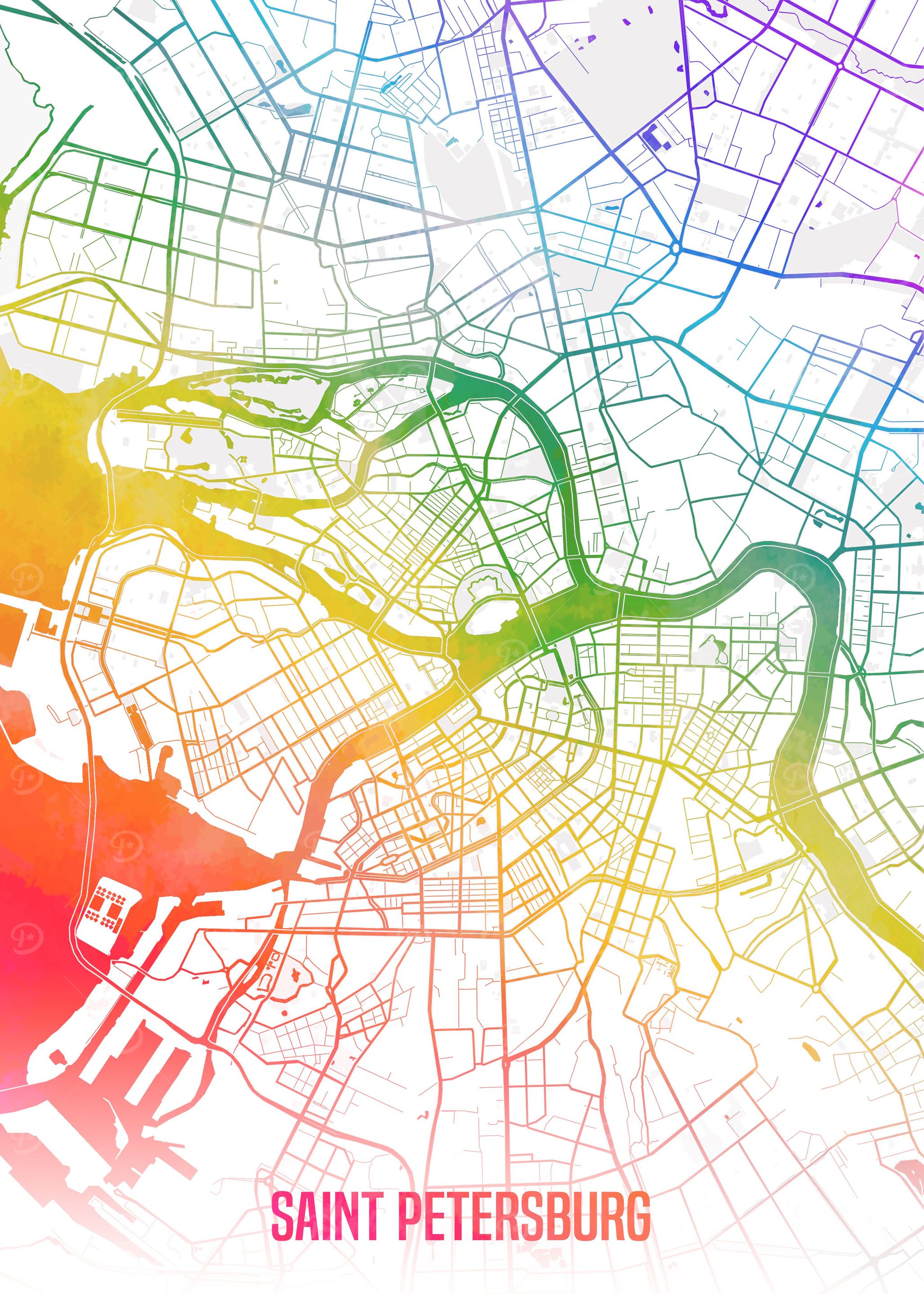 Saint Petersburg map