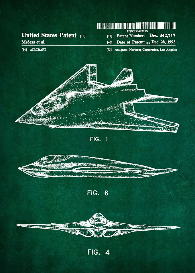 18 Stealth Aircraft Paten