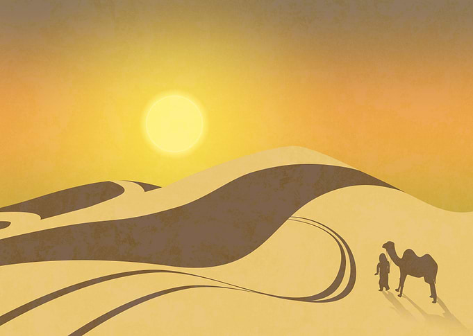 Desert journey vector art