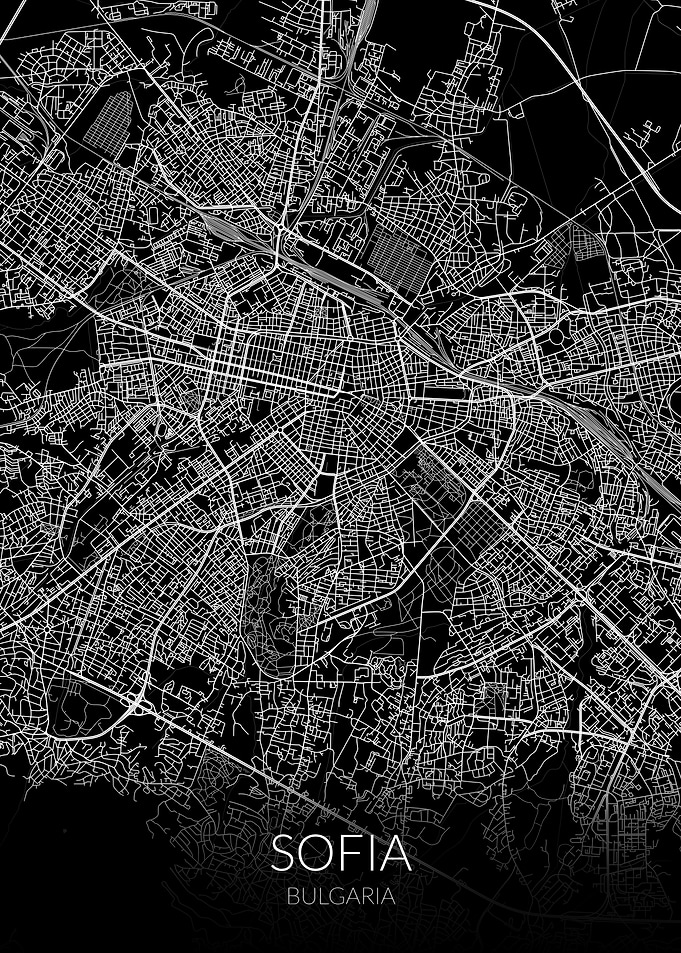 Sofia Map Black