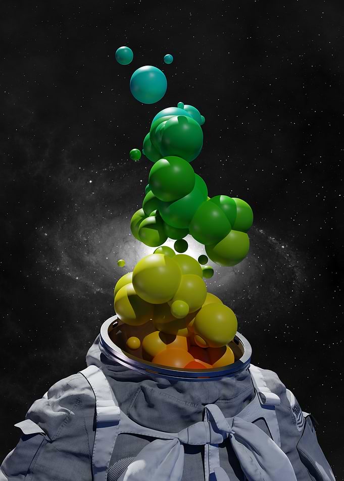 Color Explosion Astronaut