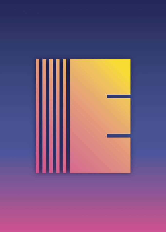 80s Retro Letter E