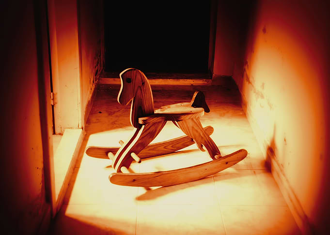 Flickering rocking horse r