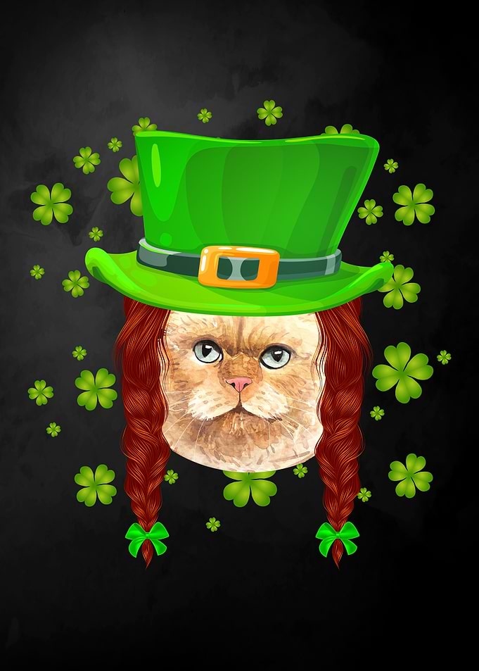 Lucky Cat St Patricks Day
