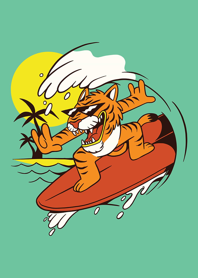 SURFING TIGER