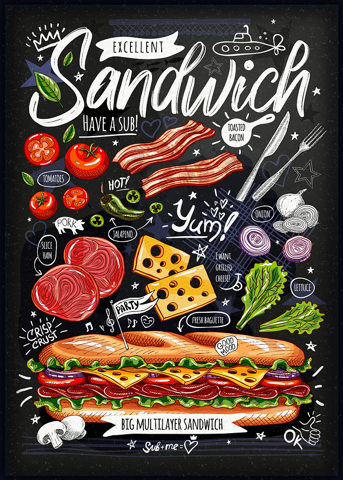 Food restaurant cafe chalk