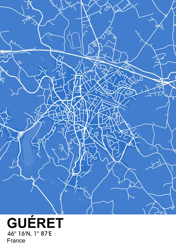 gueret france color map
