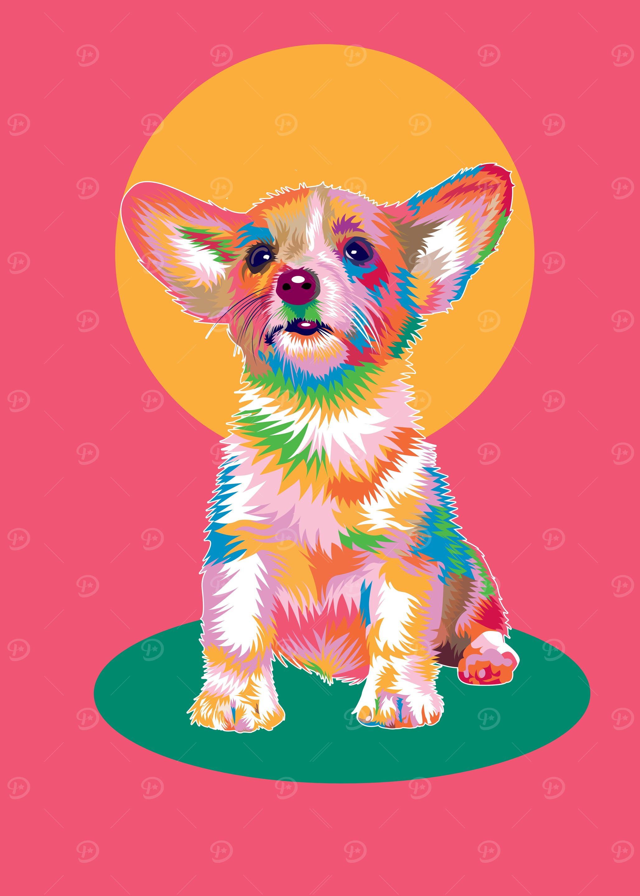 Colorful Puppy