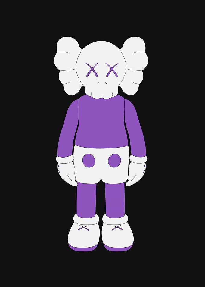 Kaws White Purple Figure