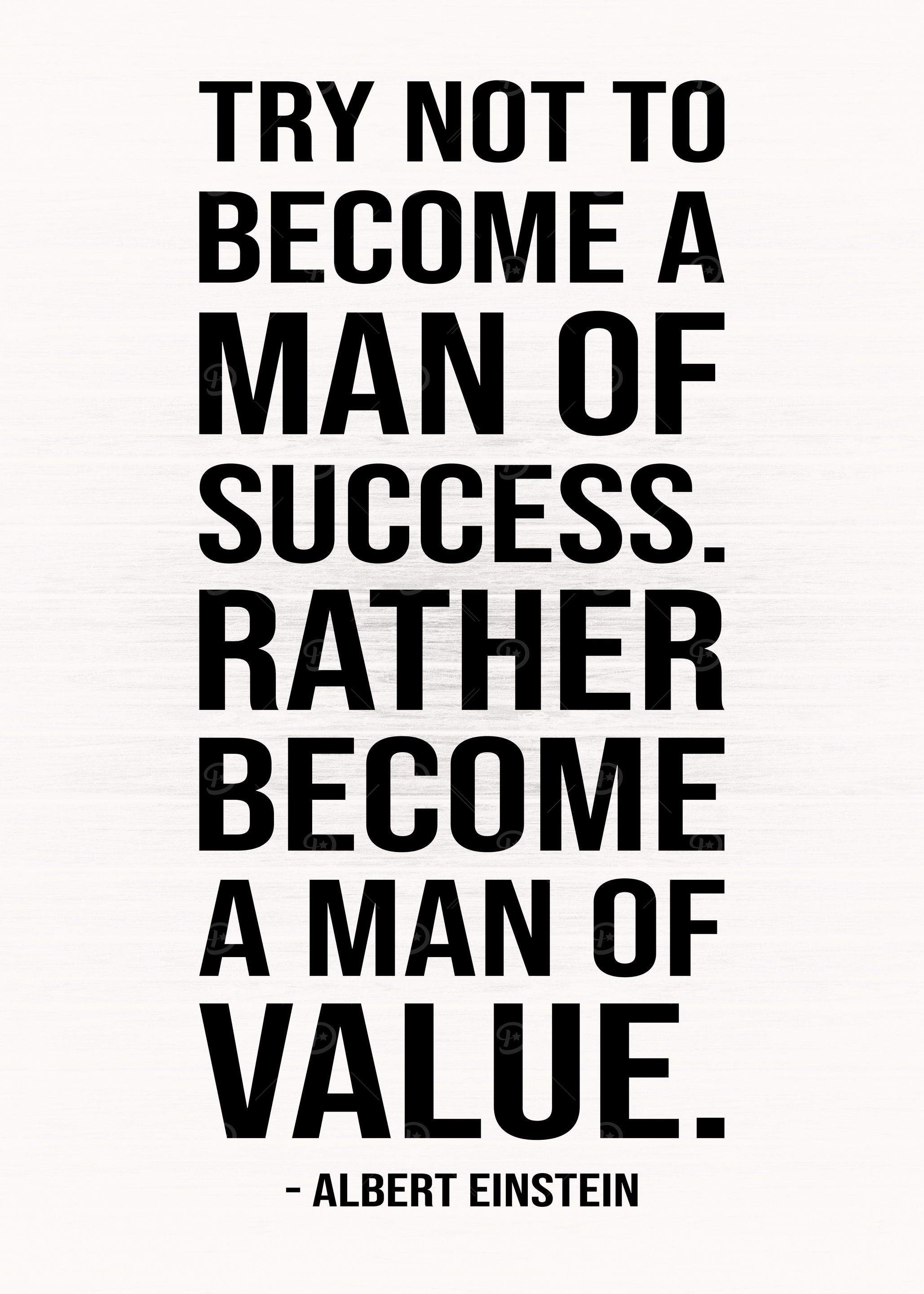 Man of Success vs Value