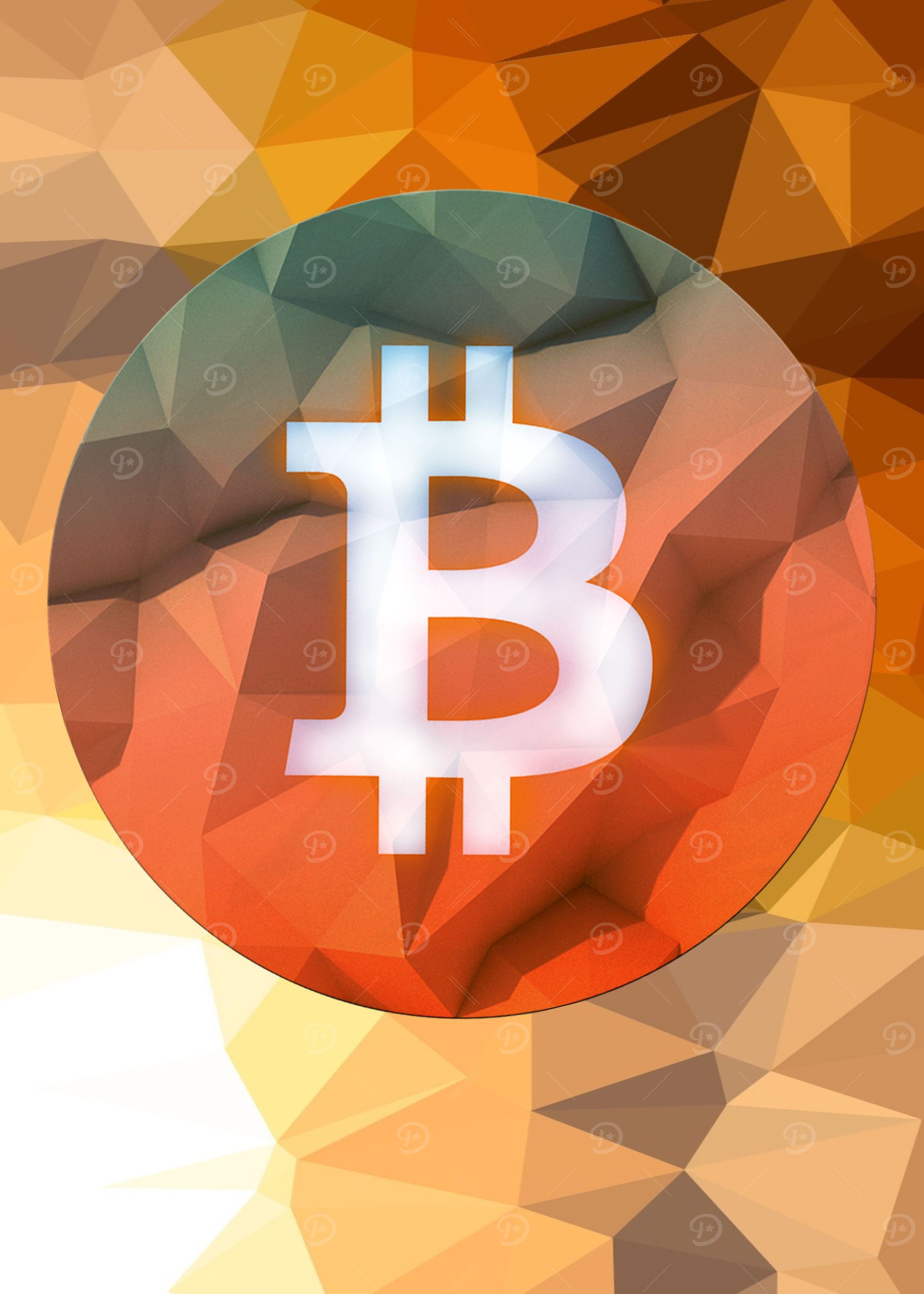 Bitcoin polygon abstract