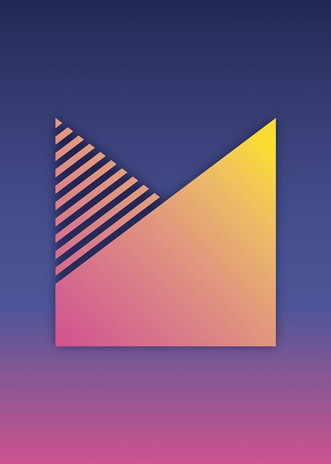 80s Retro Letter M