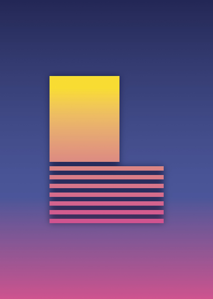 80s Retro Letter L