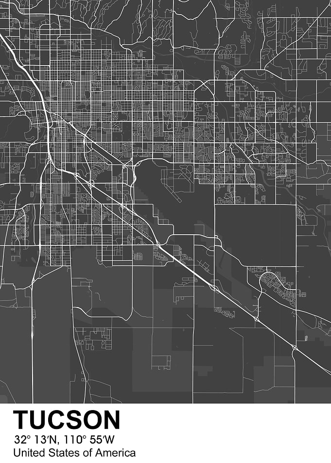 Tucson Arizona color map