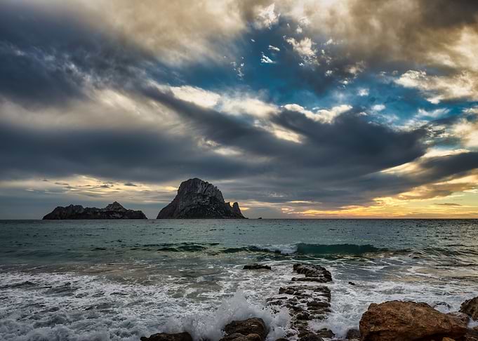 Sunset Es Vedra Ibiza sea