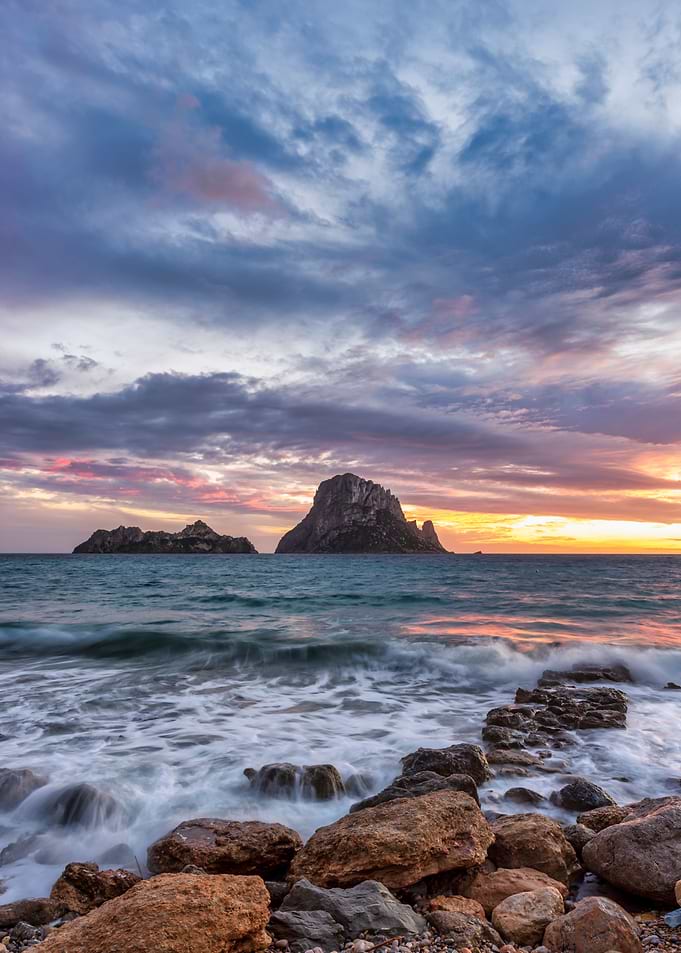 Sunset Es Vedra Ibiza sea