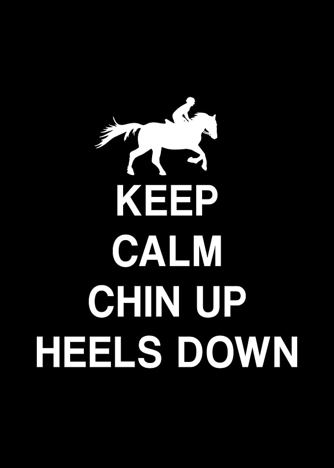 Chin up heels down