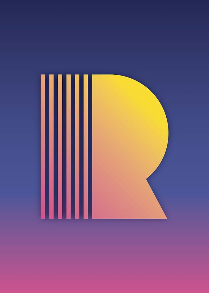 80s Retro Letter R