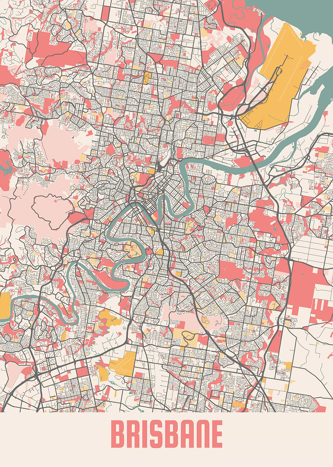 Brisbane Chalk Map