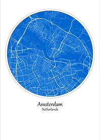 Amsterdam City Map Print