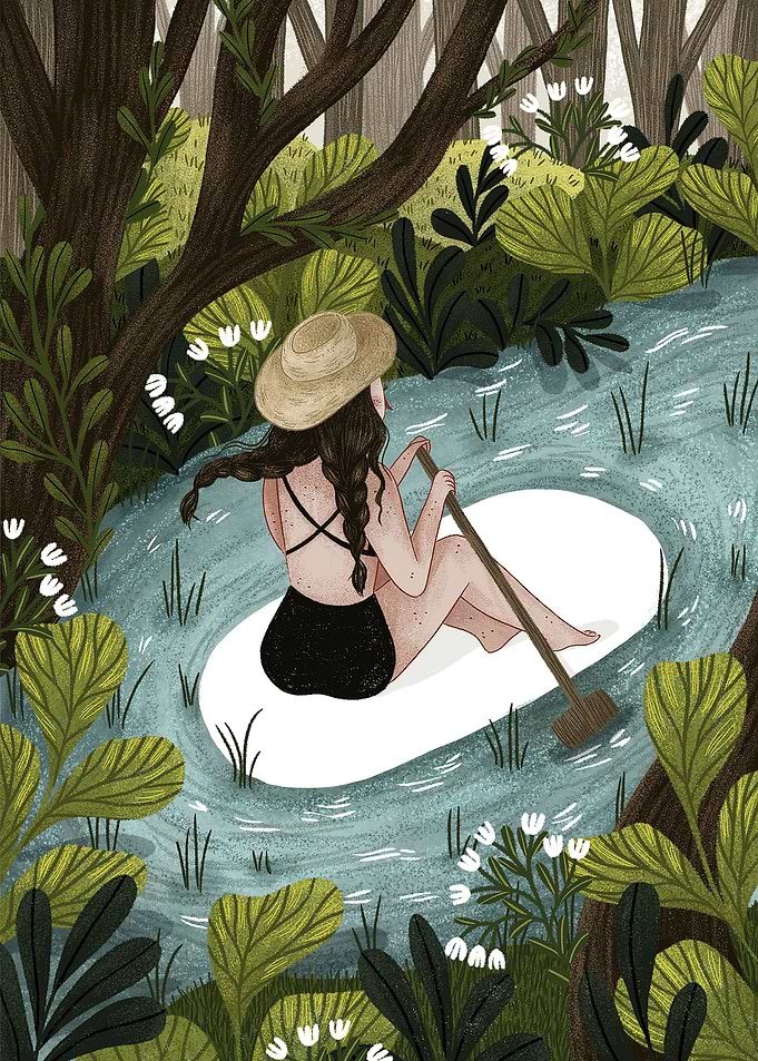 Paddling Down the River