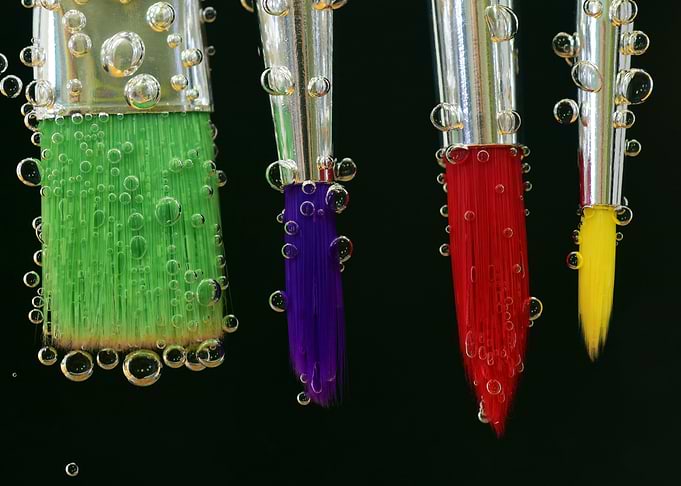 Paint Brush Bubbles