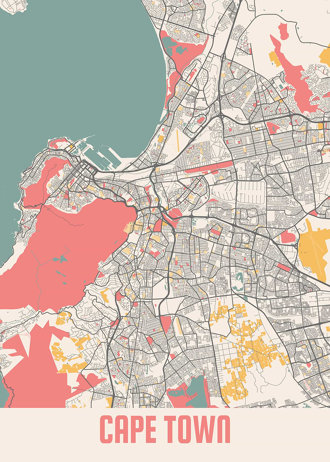 Cape Town Chalk Map