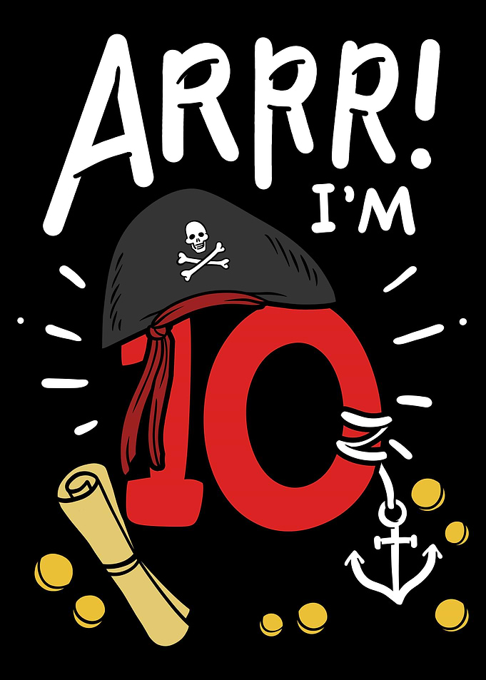 10th Birthday Pirate Ten Y
