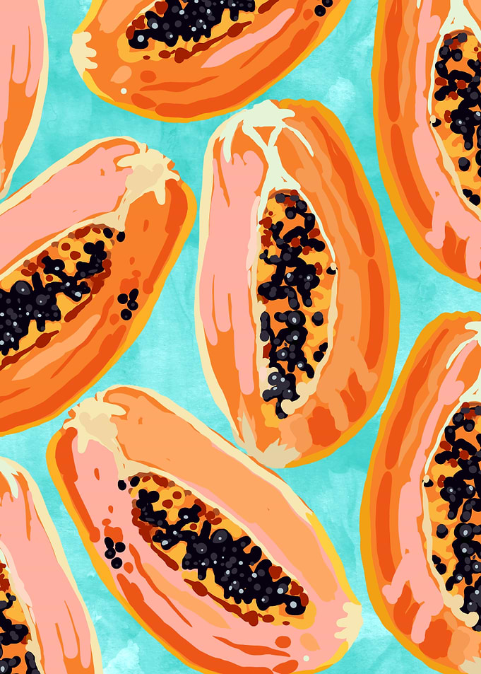 Big Papaya Watercolor