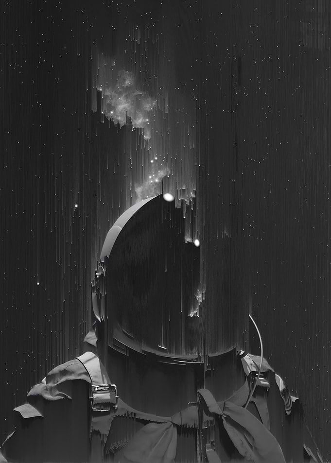BlackandWhiteStronaut