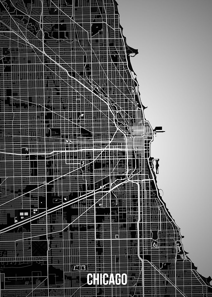 Chicago dark map