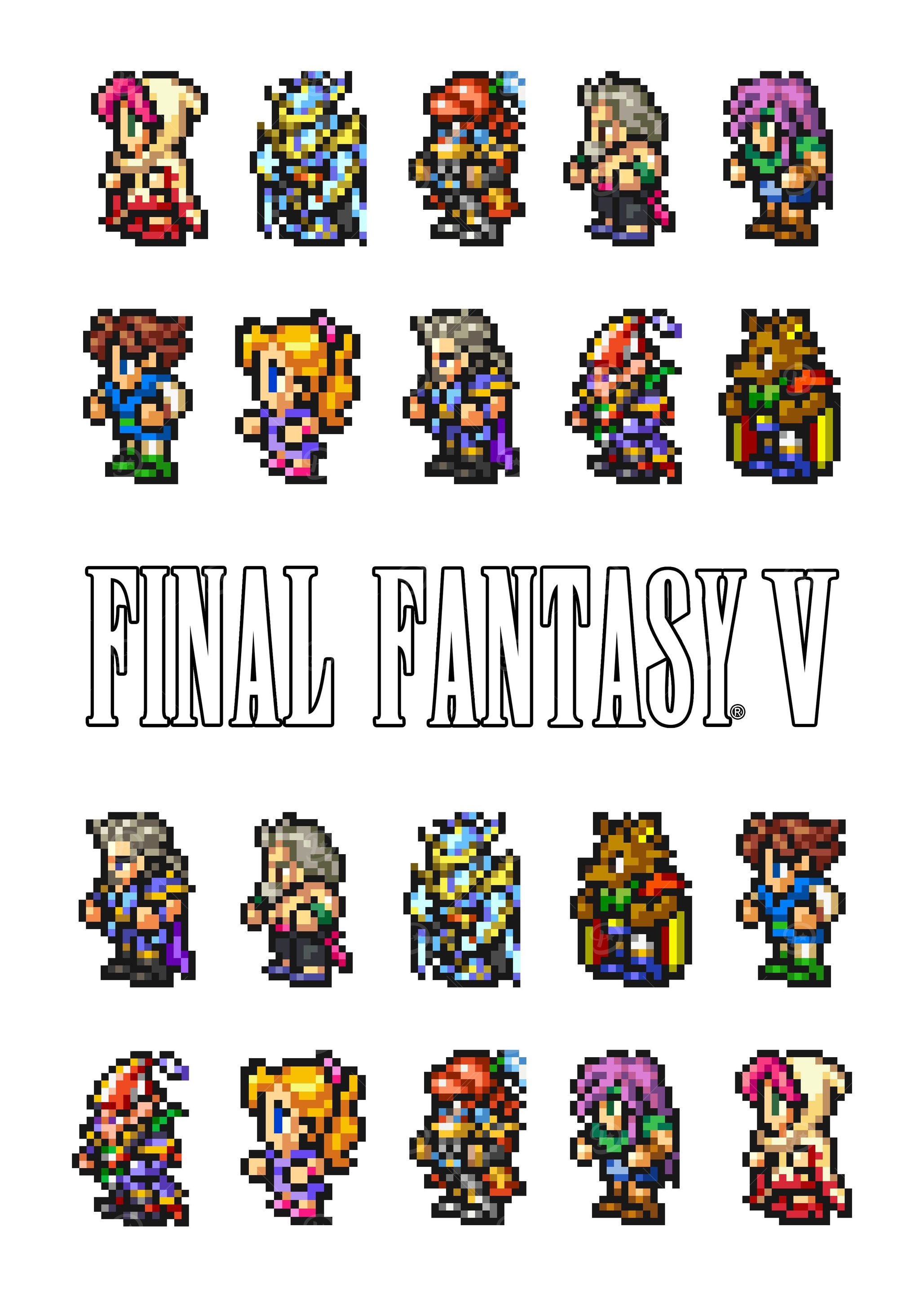 Final Fantasy V Pixel Art