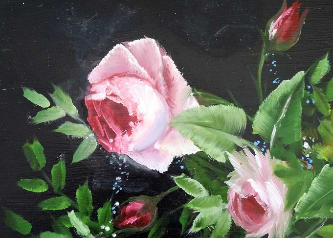 Pink Roses Painting