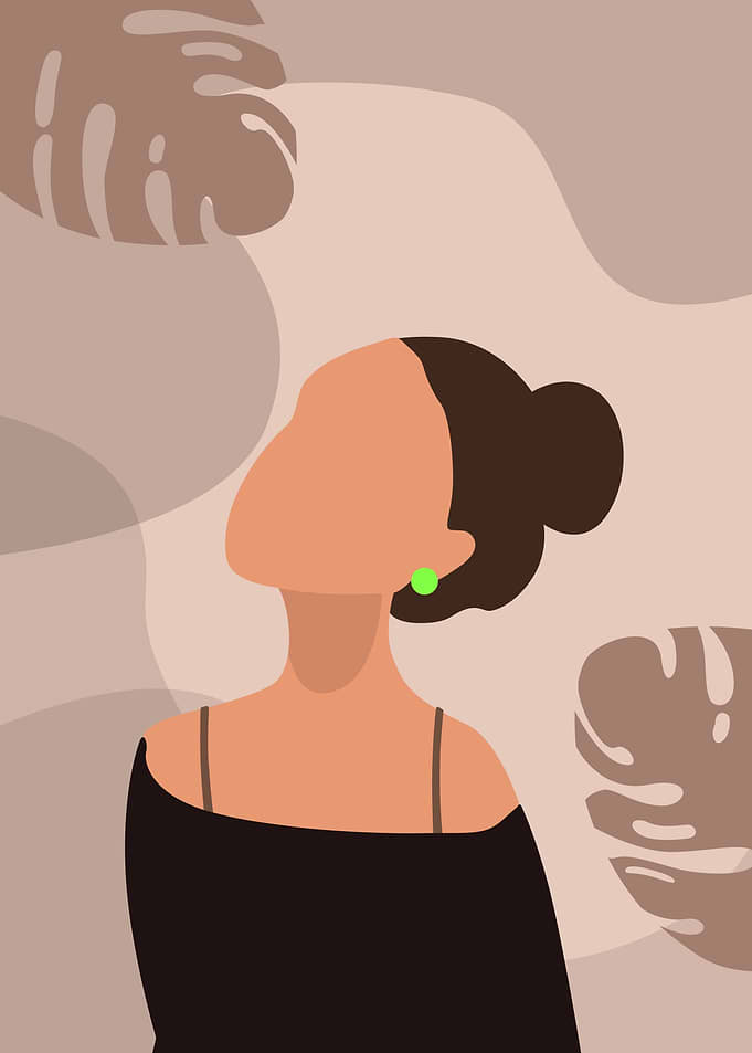 Minimalist Bun Woman