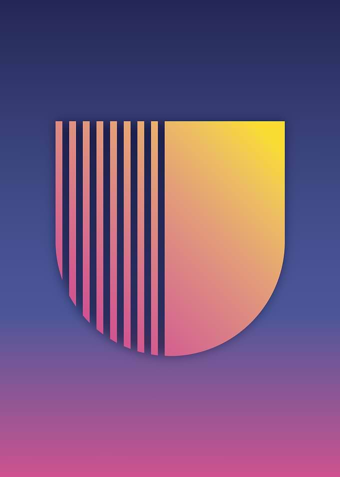 80s Retro Letter U