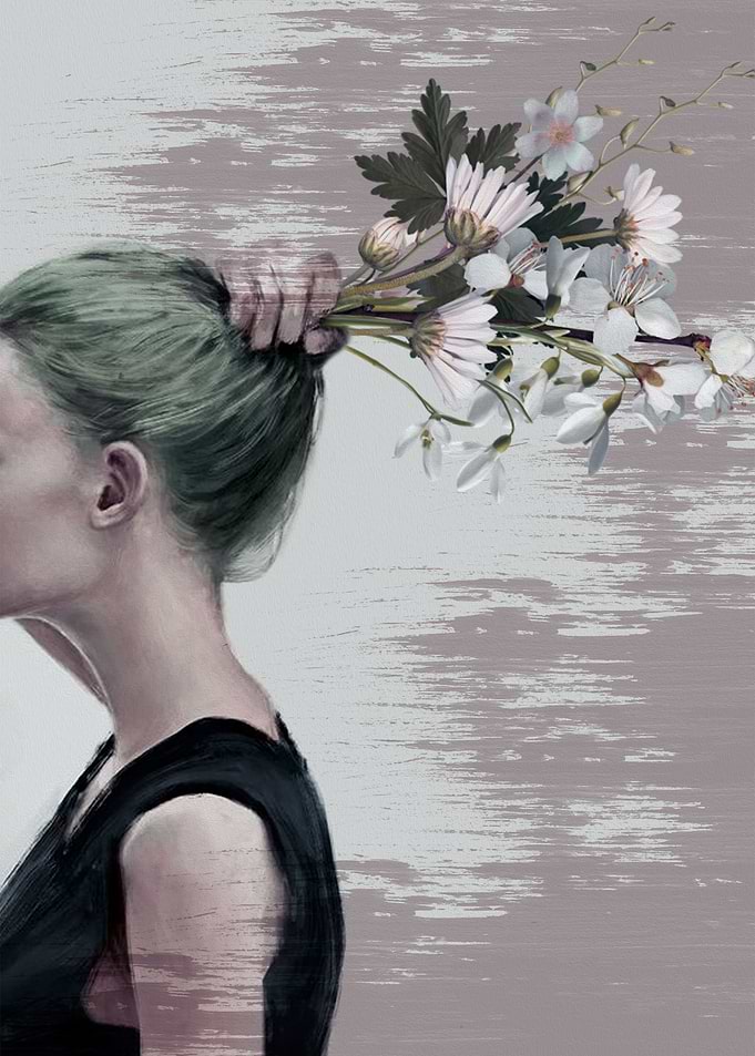 Flower ponytail