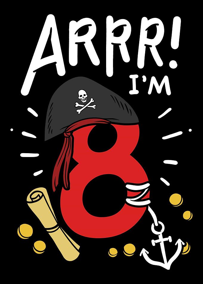 8th Birthday Pirate Eight