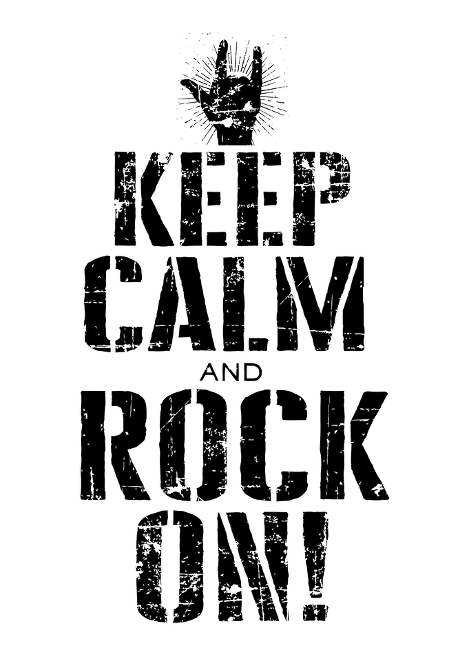 Keep calm and rock gift