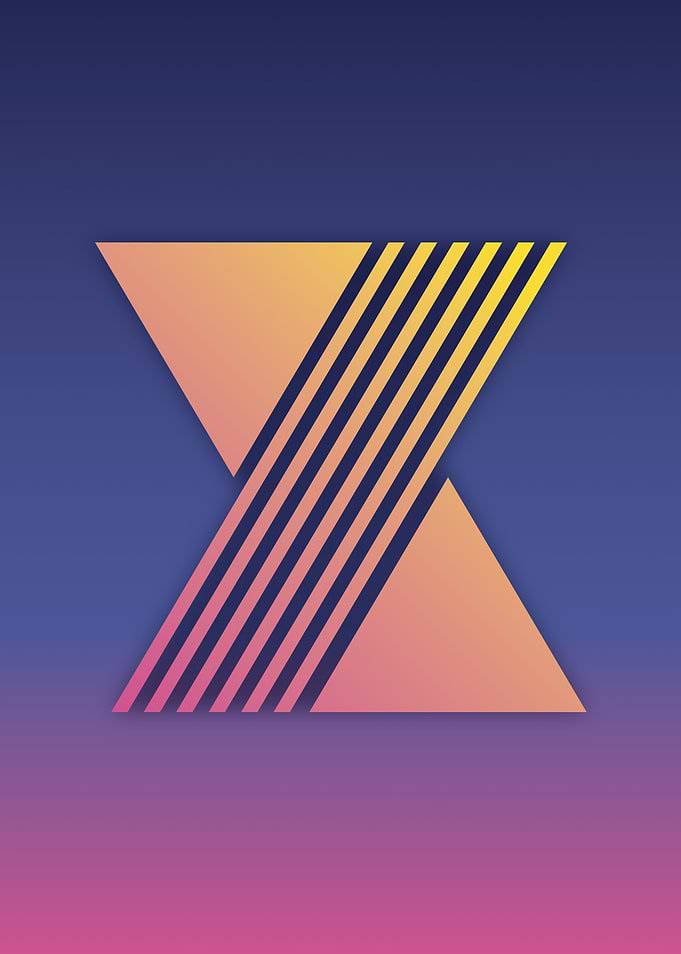 80s Retro Letter X