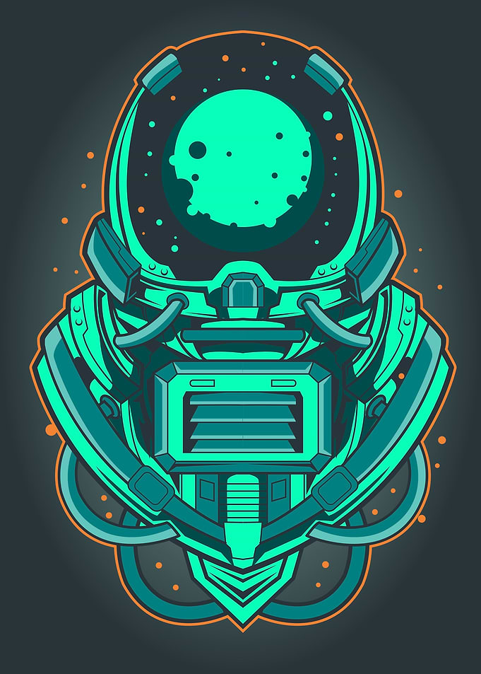 Astronaut Teal Room Setup