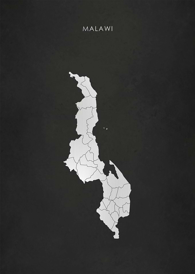 Silver Malawi Map