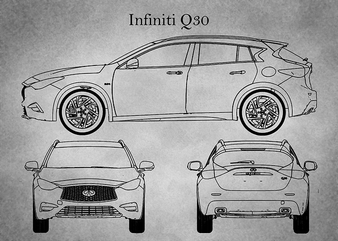 Infiniti Q30 2016 gray old