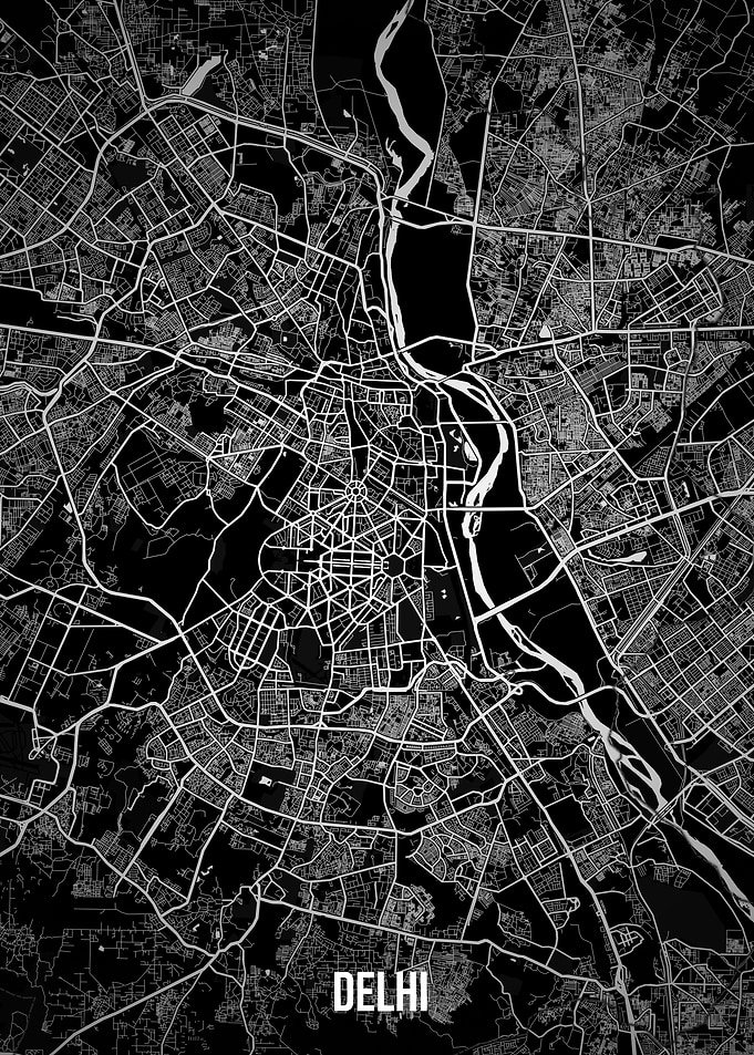 Delhi dark map
