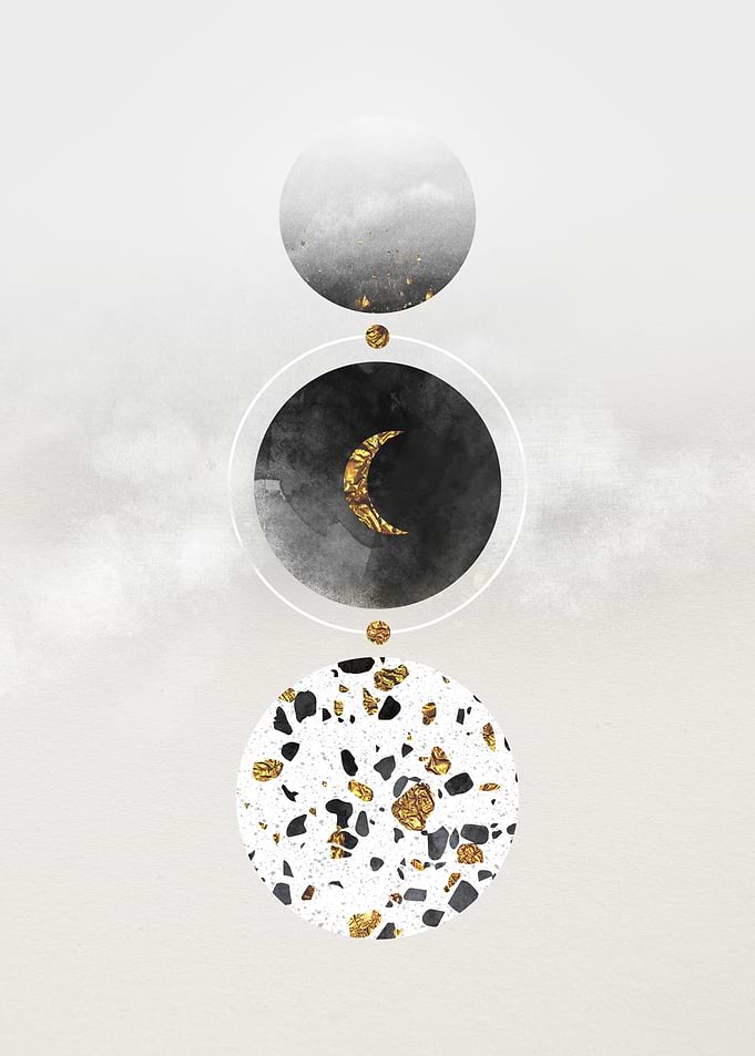 Terrazzo Planets and Moon