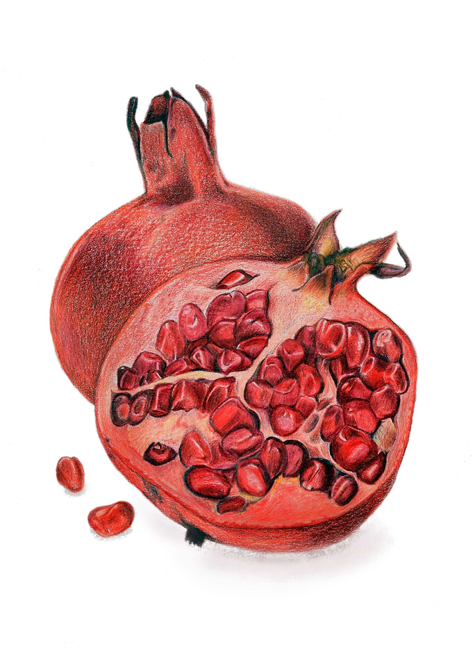 Pomegranate with Seeds